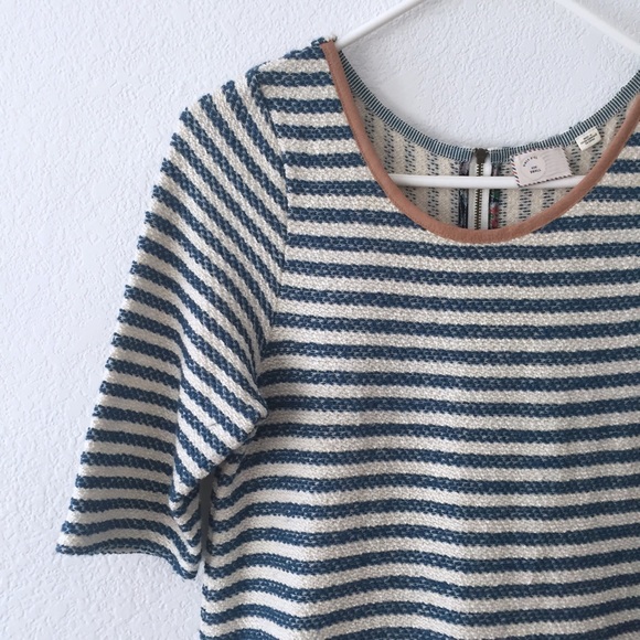 Anthropologie Striped Dress with Leather Pockets Size S - Picture 5 of 8